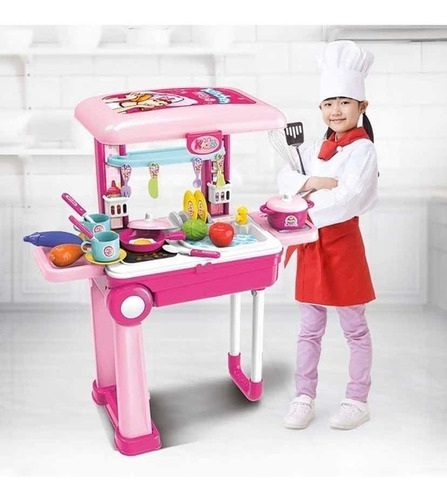 Cocinita De Juguete Plegable Tipo Maletica Para Niñas