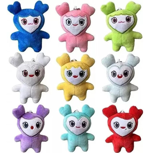 Kit 9 Piezas Peluche Lovely Twice Llavero K Pop Kawaii 10 Cm