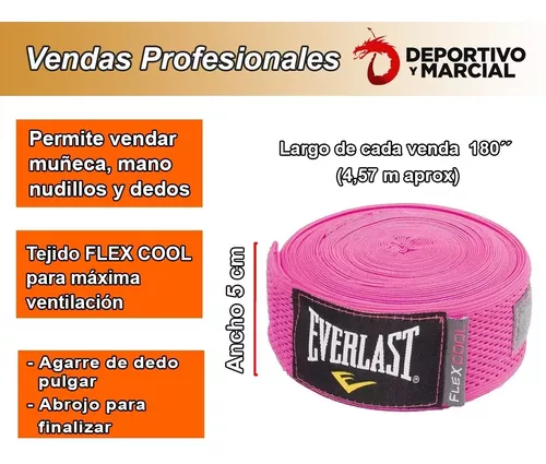 Vendas Everlast Profesionales Box Par 4,5m Flex Cool +abrojo