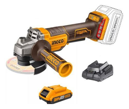 Esmeril Galletero Angular Inalambrico Hombre Muerto 20v Ingc