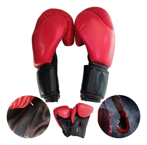 Luva De Boxe Training 10 Oz Vermelha E Preta