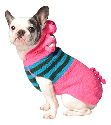 Sudadera Chilly Dog Con Capucha De Cerdito Rosa, Pequeña.