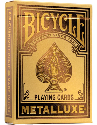 Barajas De Cartas Doradas Bicycle Metalluxe, Lámina Metálica