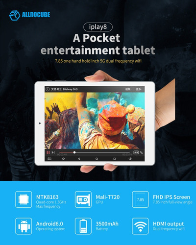 Tablet Pc 8 Pulgadas Alldocube I8 Play 2 Cam 1gb+16 Microhdm