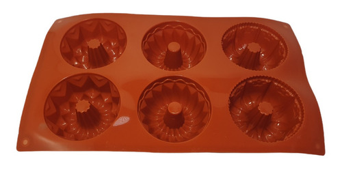 Molde Savarin De Silicona De 6 Cavidades Siliconia 29 X 17cm