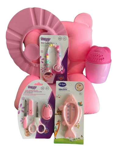 Set De Baño Para Bebe Malla Antideslizante Más Accesorio 