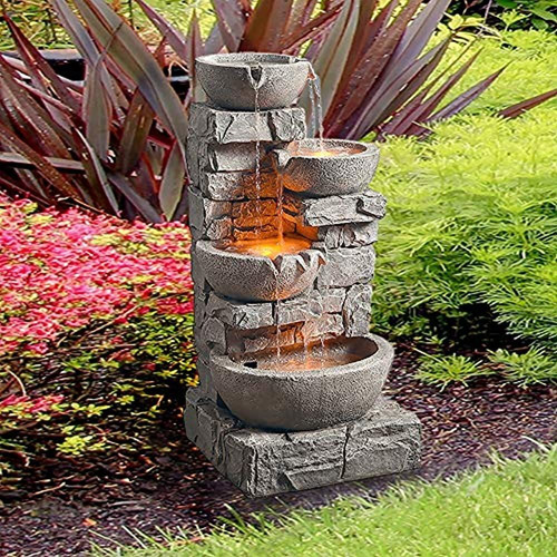 Fuente de Cascada para Jardín Exterior Peaktop 201601pt