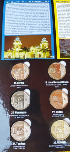 Libro De Colección Con 47 Monedas Nuevas De Las 3 Series.