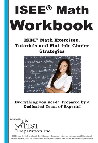 Libro: En Inglés Isee Math Workbook: Ejercicios De Matemátic