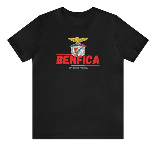 Remeras Algodon Peinado Benfica De Portugal Casual 