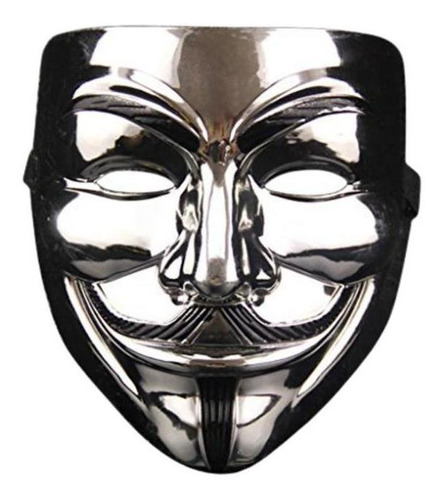 Máscara Color Silver, Mxmcs-001, Silver, Máscara Anonymous,