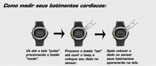 Relógio Batimento Monitor Cardíaco Frequência Exercício