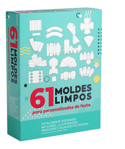 Moldes Limpos Kit Festa Digital - Vetor - Coreldraw