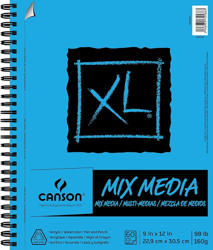 Cuaderno Dibujo Canson Xl Mix Media Sketchbook 22,9x30,5cm