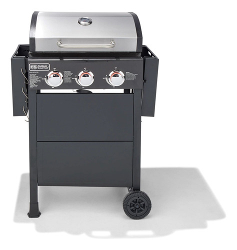 Asador Gas, Coraza Acero Inoxidable, 3 Burners Nuevo En Caja