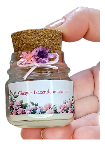 10 Lembrancinha Vela Perfumada No Potinho De Vidro Com Rolha