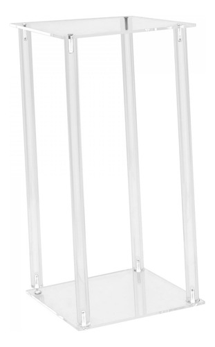 Soporte De Flores De Acrílico, Soporte 25x25x40cm Cuadrado