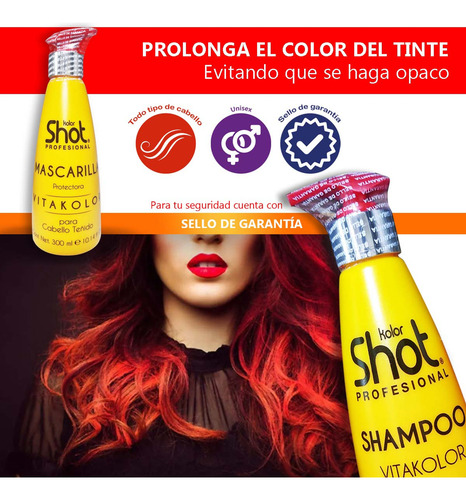 Shampoo Y Mascarilla Vitakolor Intensidad Tinte Y Duracion