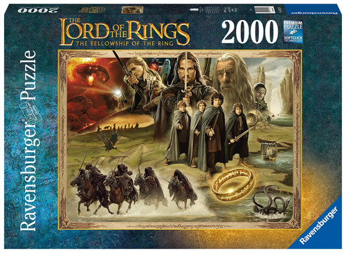 Ravensburger Lord Of The Rings: The Fellowship Of The Ring 2000 Piece Jigsaw Puzzle For Adults - 16927 - Every Piece Is Unique, Softclick Technology Means Pieces Fit Together Perfectly