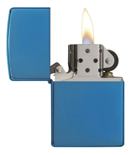 Encendedor Zippo Original Diseño Alto Pulido Blue Sapphire