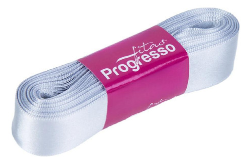 Fita De Cetim Progresso 22mm - Nº5 C/10 Metros - Todas Cores Cor Prata