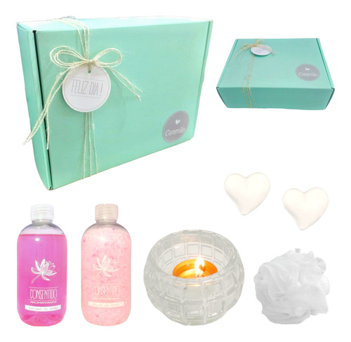 Kit Relax Caja Regalo Mujer Box Spa Rosas Set Zen Aroma N61