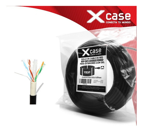 50 M Cable Red Utp Cat. 6 Con Gel Doble Forro Exterior Xcase