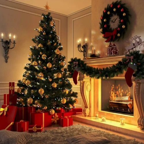 Árbol Navidad Pino Tet 1.5m Pascua Artificial Frondoso Verde