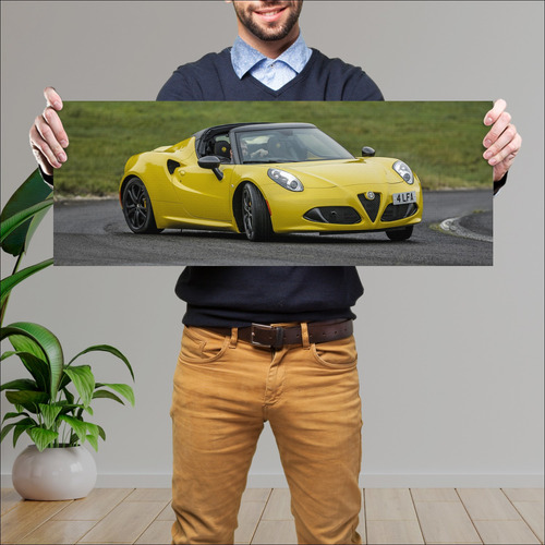 Cuadro 30x80cm Auto 2015 Alfa Romeo 4c Spider Uk 341