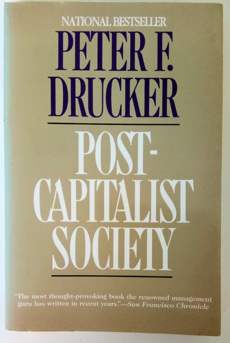 Post Capitalist Society Peter Drucker Libro Harper Inglés