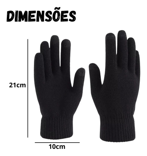 Kit Touca Gorro Cachecol + Luva Inverno Lã Pelinho Frio