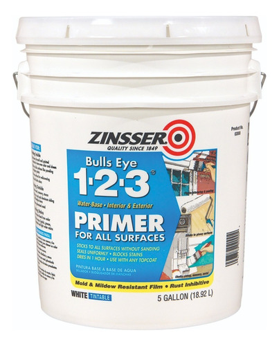 123 Primer Zinsser Fondo Fijador Sellador 18,92 L Rust Oleum Color Blanco