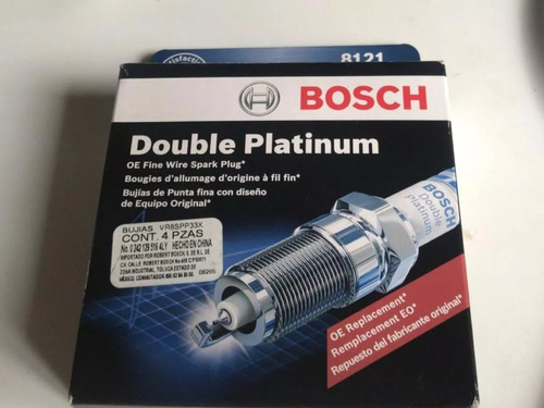 Bujías Doble Platino Bosch Nissan Versa 2012 - 2019 1.6l