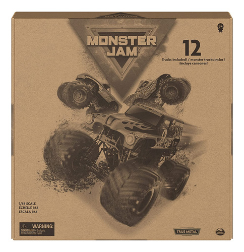 Monster Jam, Paquete Oficial De 12 Camiones Monster Fundidos