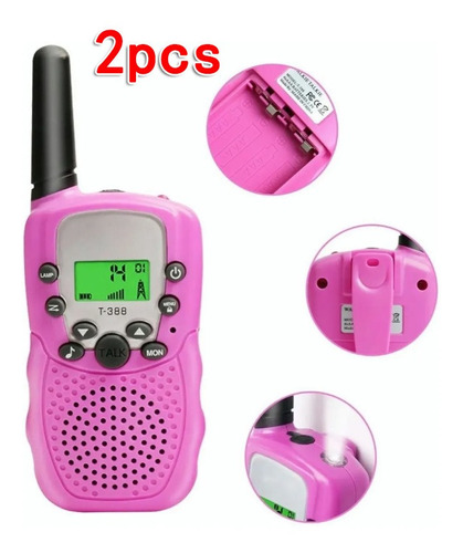 Radio Walkie Talkie Con Pista Infantil, Color Amarillo