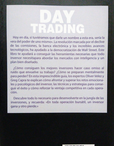 Day Trading. Oliver Velez Y Greg Capra