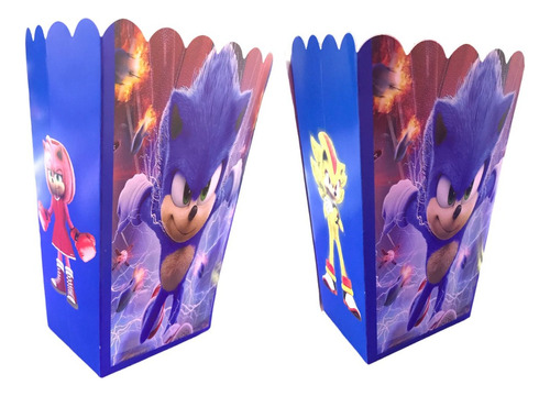 6 Cajas Palomeras Para Fiesta Con Tematica De Sonic