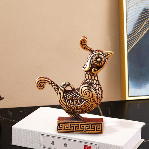Mini Escultura De Gorrión De Cobre, Recuerdo En Miniatura