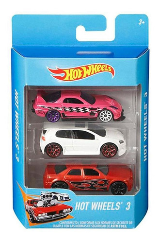 Pacote Com 3 Carrinhos Hot Wheels Sortidos - Mattel