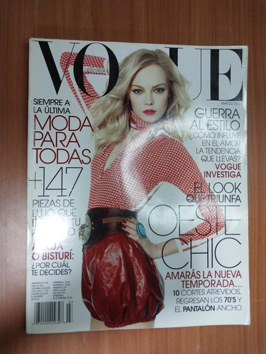 Revista Vogue Latinoamérica Marzo 2011 Diseño Moda Colección