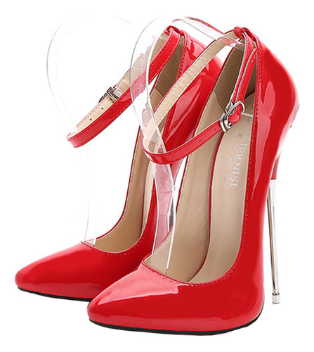 Zapatos Rojos De Tacón Alto Pu Para Discoteca, Talla 40, Par