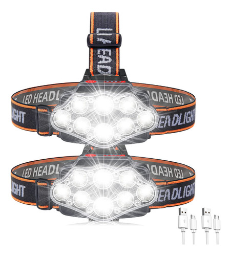Loqumloi Linterna Frontal Recargable, Faros Delanteros De Al