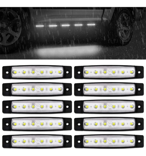 10 X 6 Luz Led Distancia Para Camion Autobus Remolque Freno