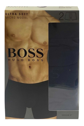 Boxer Largo Hugo Boss Micro Modal Azul 2 Pack 100% Original
