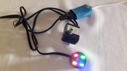 Imagem 1 de 2 de Bomba Motor Submersa Luz Fonte Água Aquário Bombinha