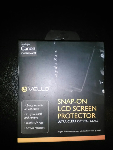 Vello Snap-on Glass Lcd Screen Pritector Canon 5d Mark Iii