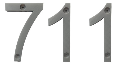 Números Para Casa 3d, Mxdgu-711, Número 711,  17.7cm Altura,