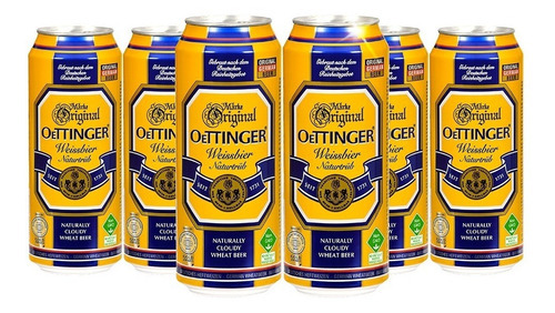 Cerveza  Oettinger Weissbier Naturtrüb Six Pack 500 Ml C/u