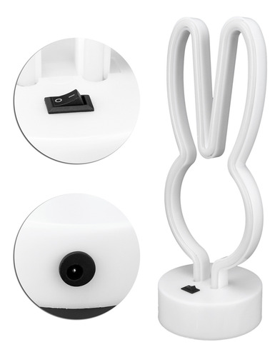 Letrero Led De Neón Neon Rabbit S Cable Usb, Letrero De Neón