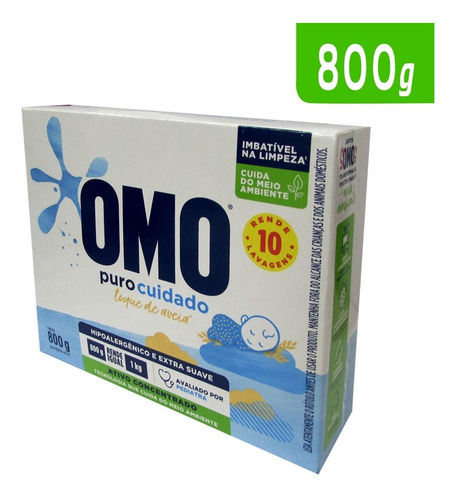 Sabao Em Po Omo Puro Cuidado Caixa 800g 67735314